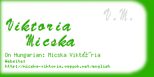 viktoria micska business card